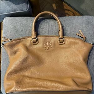 Tory Burch zip top tote bag, 100% leather